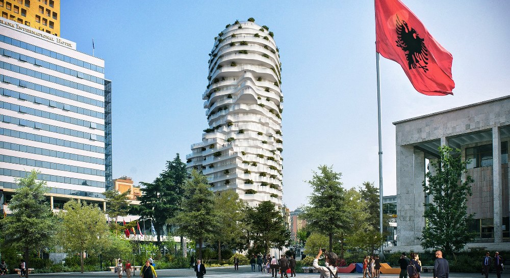 The Guardian zbulon projektin e kulles ne Tirane me formen e Skenderbeut